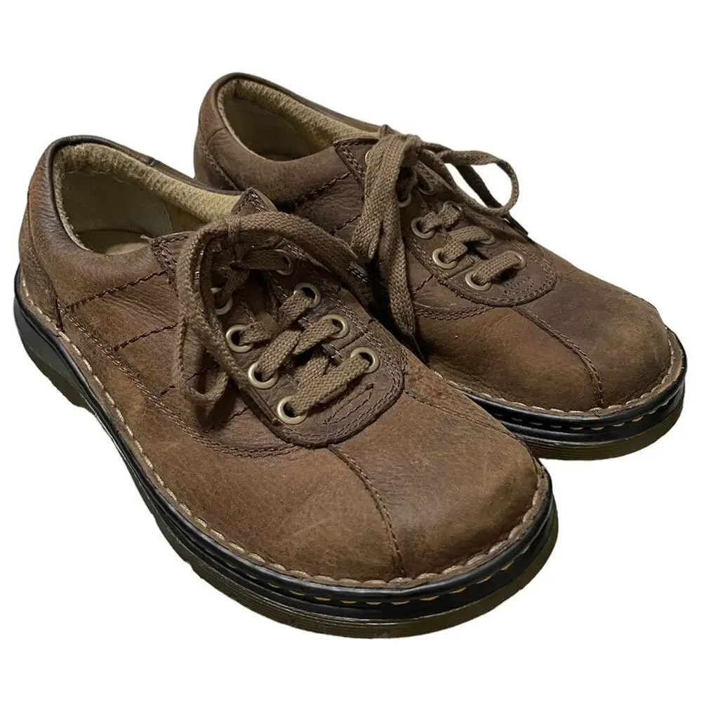 Dr. Martens Vintage John Brown Leather Low Top Lace Up Oxford Shoe Size 8